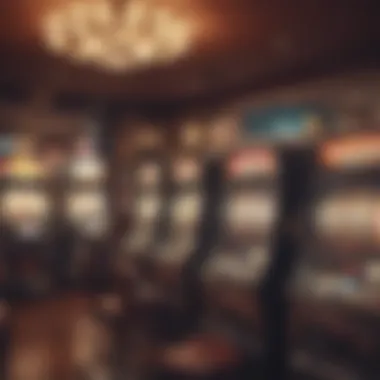 A cozy gaming area showcasing various slot machines