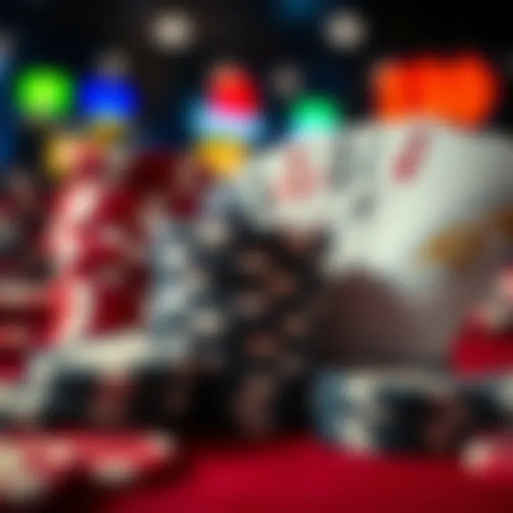 A close-up of poker chips and cards, representing the variety of gaming options available in Queens.