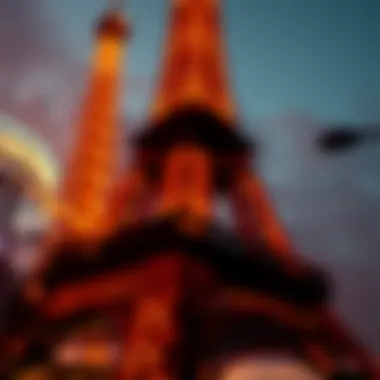 The Eiffel Tower shimmering at dusk, symbolizing romance and artistry