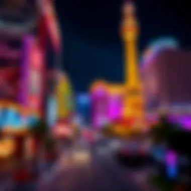 The vibrant Las Vegas Strip illuminated at night, showcasing its entertainment allure