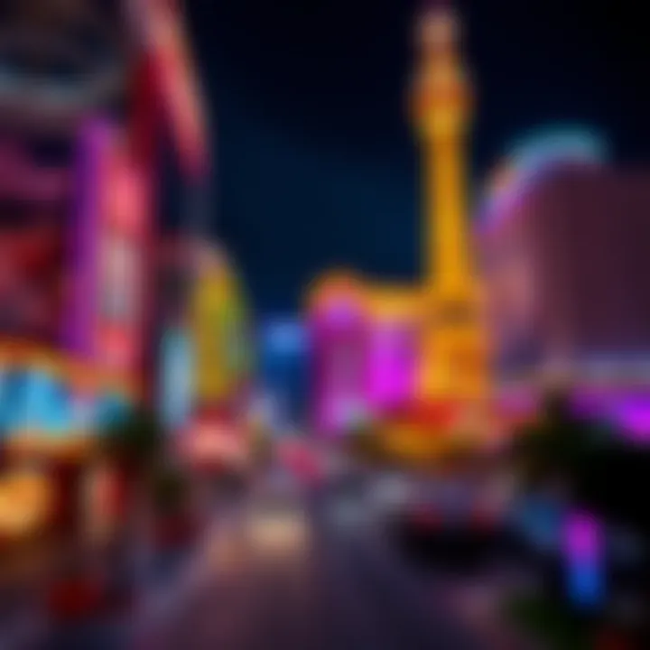 The vibrant Las Vegas Strip illuminated at night, showcasing its entertainment allure