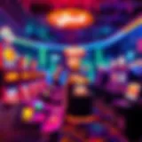 Exciting gaming environment with vibrant colors