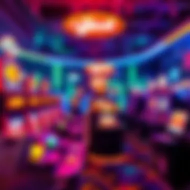 Exciting gaming environment with vibrant colors