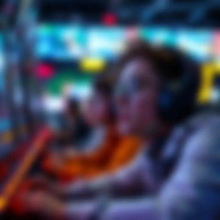 Close-up of a player engaged in a game