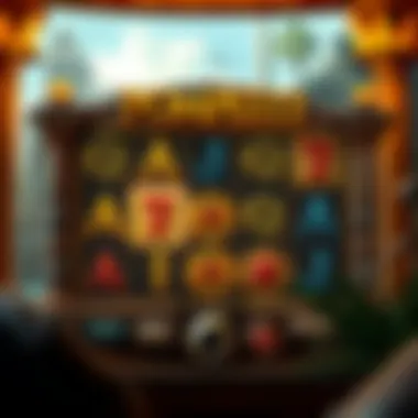 Visual representation of Pompeii slots game interface highlighting key features