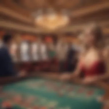 Classic Casino Atmosphere A vibrant illustration of a classic casino setting