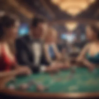 Engaging in Traditional Casino Gaming A captivating image of players enjoying traditional gaming