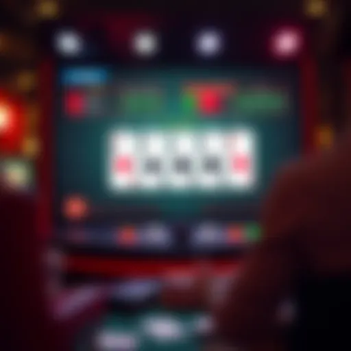 An engaging virtual Three Card Poker game interface displaying card layouts and betting options.