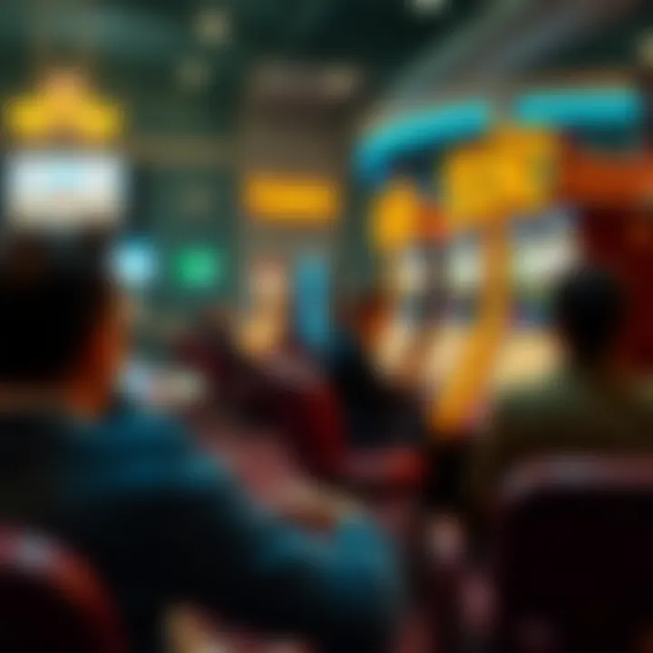 An engaging scene depicting responsible gaming practices in online casinos