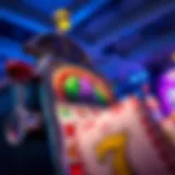 Illustration of a classic slot machine featuring vibrant symbols