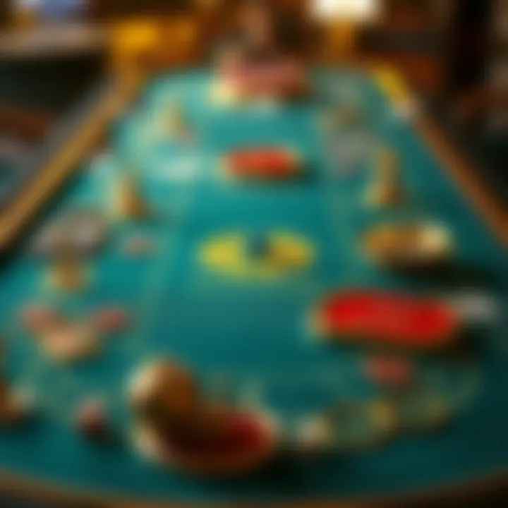 Detailed Game Layout of Treasure Island Table Games A detailed view of the game layout and components of a Treasure Island table game.