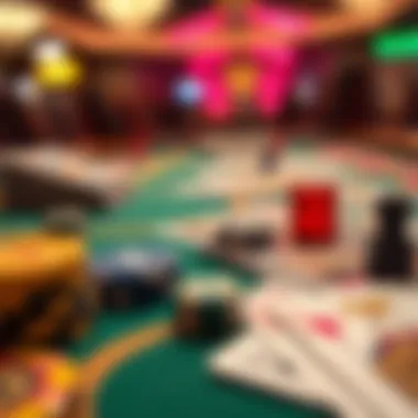 Game Tokens and Cards in Treasure Island Table Games Close-up of game tokens and cards used in Treasure Island table games.