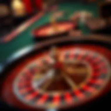 Various betting options displayed on a roulette layout