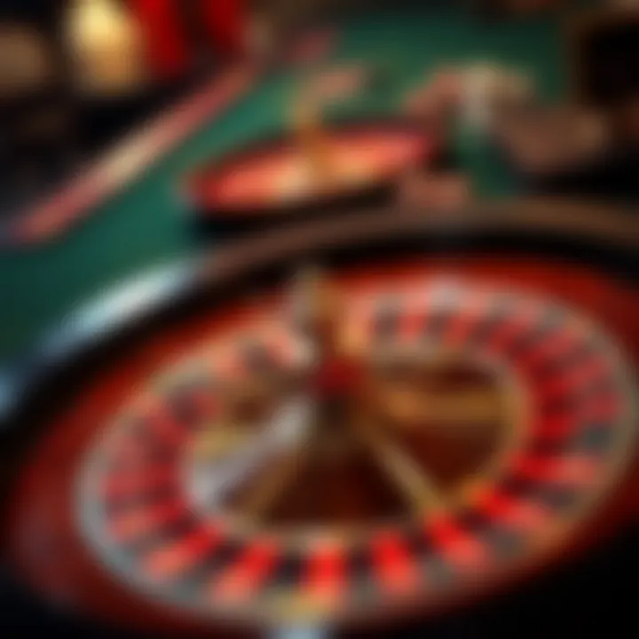 Various betting options displayed on a roulette layout