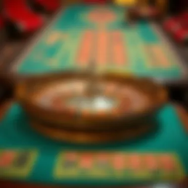 Design of a US roulette table showcasing unique features