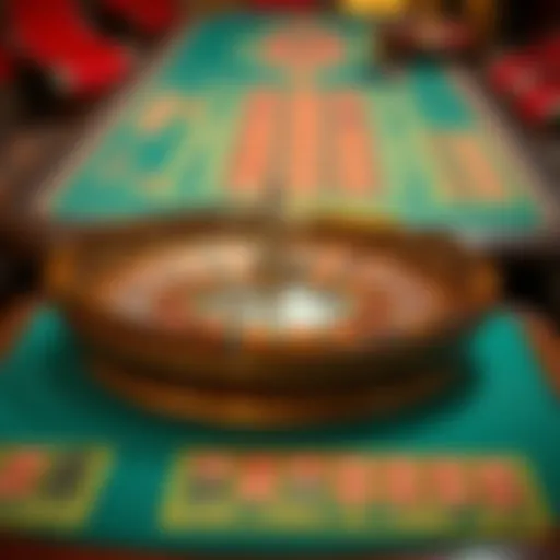 Design of a US roulette table showcasing unique features