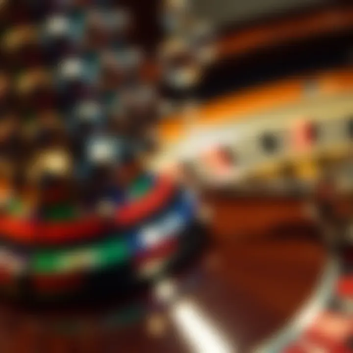 Close-up of roulette wheel with double zero