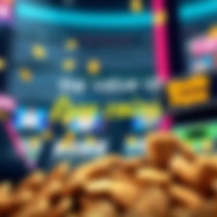 Conceptual illustration of free coins in gaming