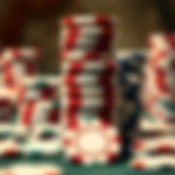 The Thrill of Poker Chips in Texas Holdem A close-up of poker chips stacked and ready for play