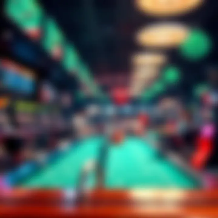 A lively scene of a sports betting area