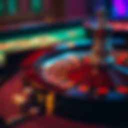 A vintage roulette wheel with vibrant colors