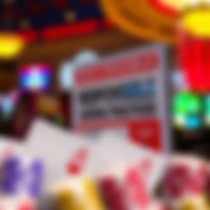 Responsible gaming practices sign at the casino