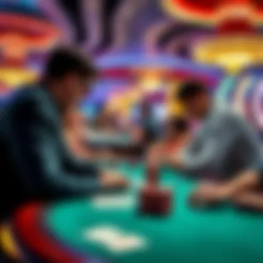 Players engaged in a strategic poker game