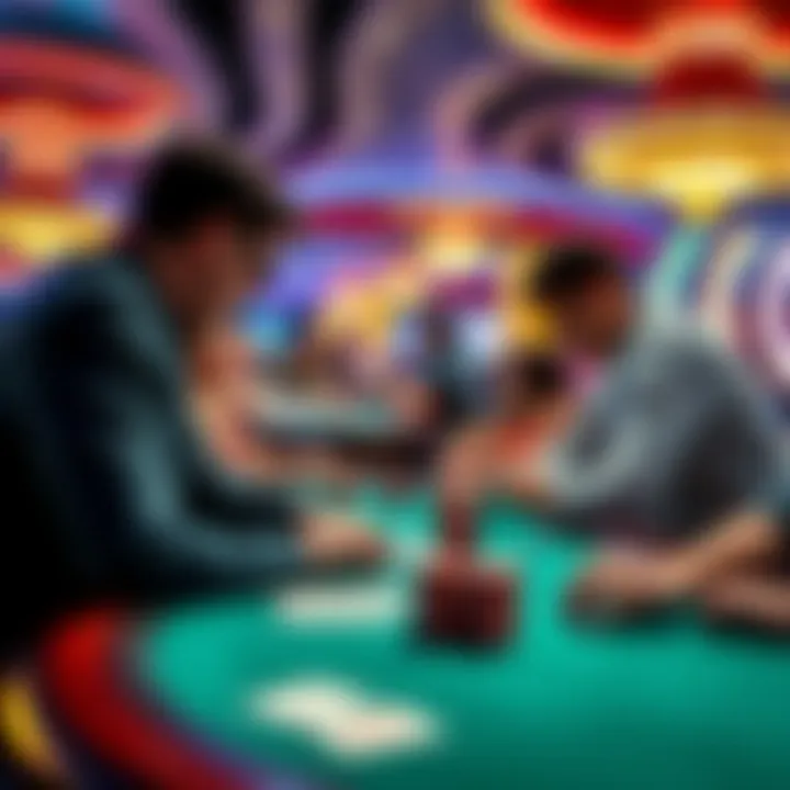 Players engaged in a strategic poker game