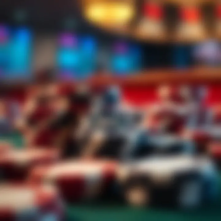 High Stakes Gambling Chips A close-up view of chips representing high stakes in gambling