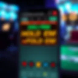 Overview of the Hold Em or Fold Em app interface