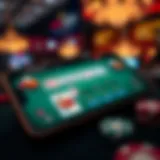 Visual representation of a user-friendly blackjack app interface