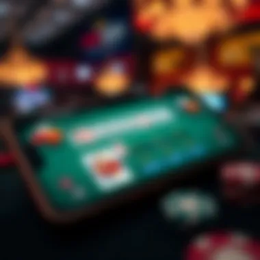 Visual representation of a user-friendly blackjack app interface