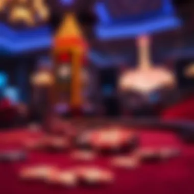 Historic Gambling Table with Poker Chips