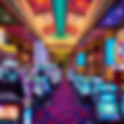 A vibrant overview of Linq Caesars Palace showcasing its bustling gaming floor