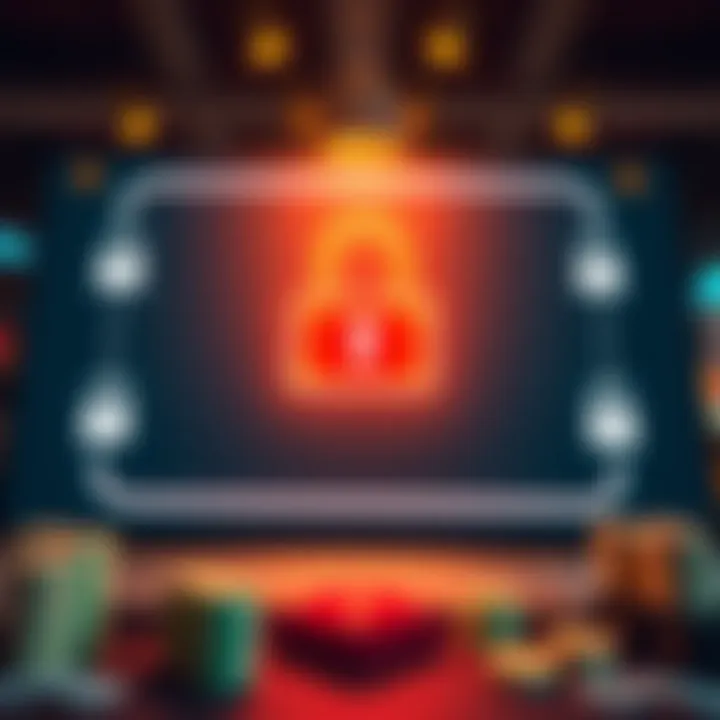 Security Measures in Online Gambling Secure login screen with encryption symbols