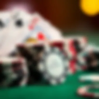 Chips and Cards: The Essence of Blackjack A close-up of blackjack chips and cards