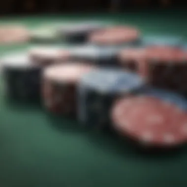 Poker Chips and Cards in Play Close-up of poker chips and cards in play