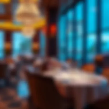 Elegant dining setting in Mohegan Sun