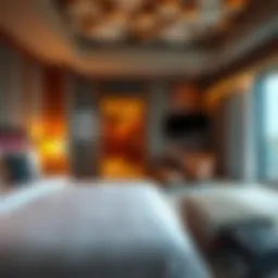 Luxurious guest room at Mohegan Sun Resort Hotel