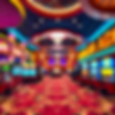 Vibrant casino floor at Mohegan Sun