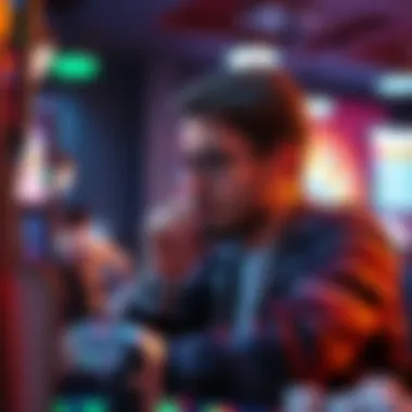 A thoughtful individual analyzing betting odds and game statistics