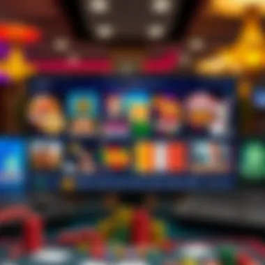 An online gambling platform interface showcasing various games