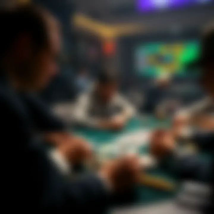 A strategic card game with players focused on their moves