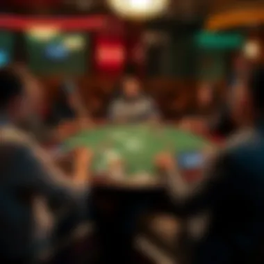 Three Card Poker table setup with players engaged