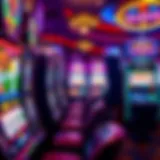 Vibrant slot machine display at Parx Casino