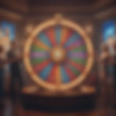 A visual representation of players engaging with the Wheel of Fortune gaming experience