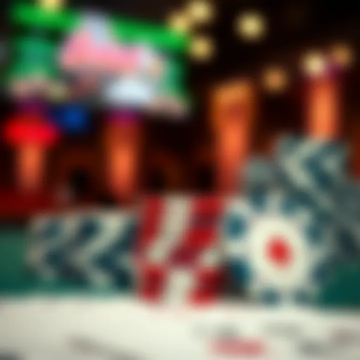 Poker Chips and Cards in Focus A close-up of poker chips and cards ready for a game