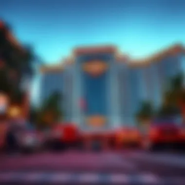 Iconic Architecture of Seminoles Hard Rock Hotel Exterior view of the Seminoles Hard Rock Hotel showcasing its iconic design