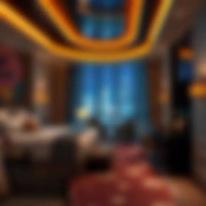 Luxurious Accommodations at Hard Rock Hotel Luxurious suite inside the hotel with modern decor