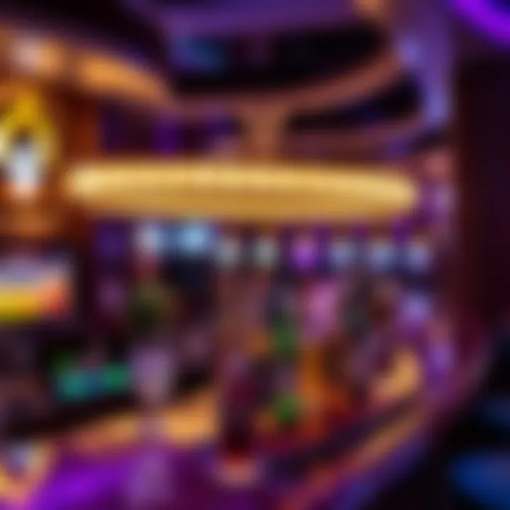 Sophisticated Bar Scene at Silverton Casino Illuminated bar area with a selection of beverages